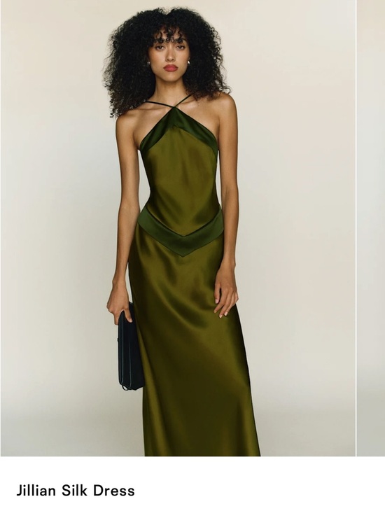 Reformation Dresses & Skirts - Reformation Jillian Silk Dress Green - Size 6